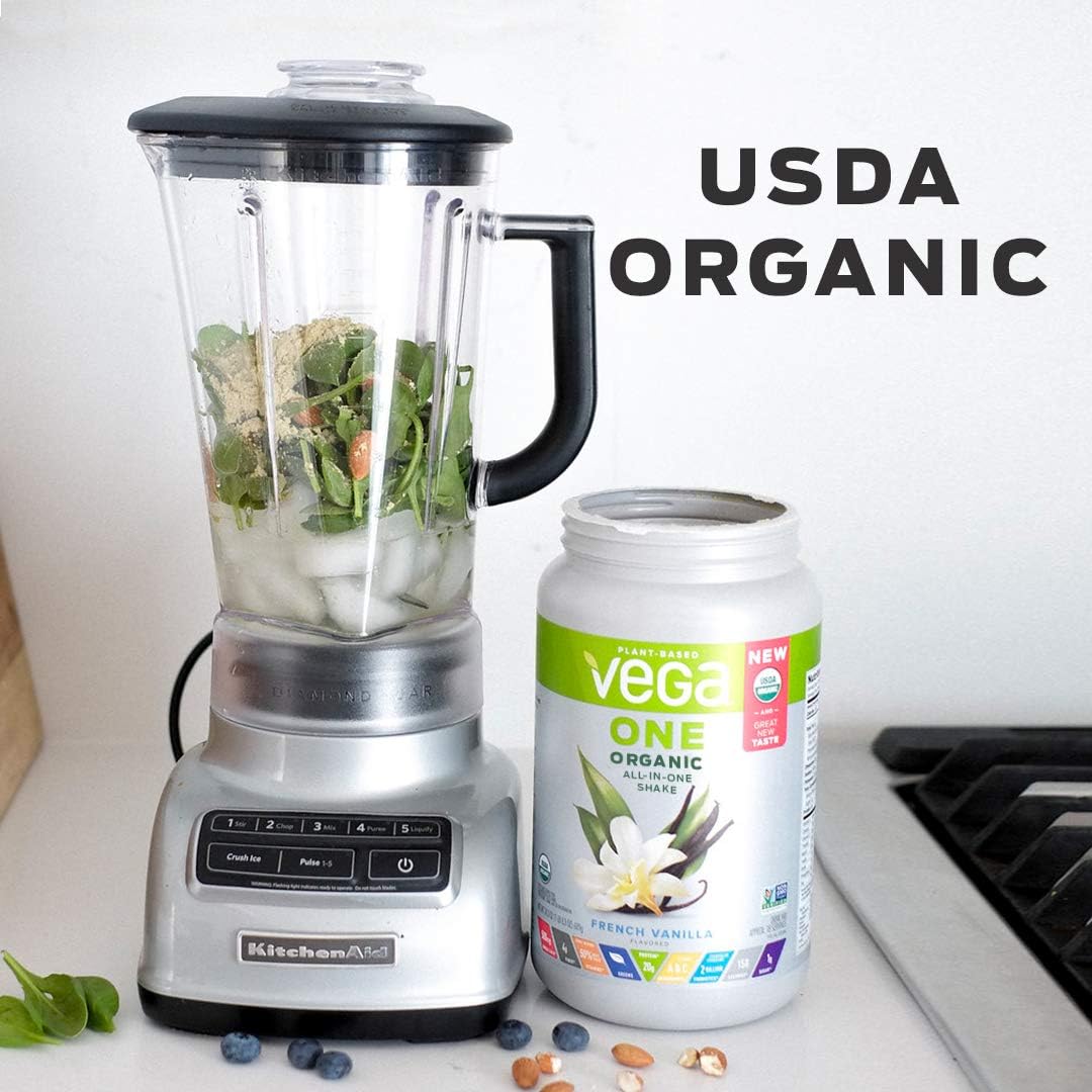 Organic Plant Protein Powder Chocolate 13.2 oz - Vegan, Non-Dairy, Gluten-Free, Non-GMO