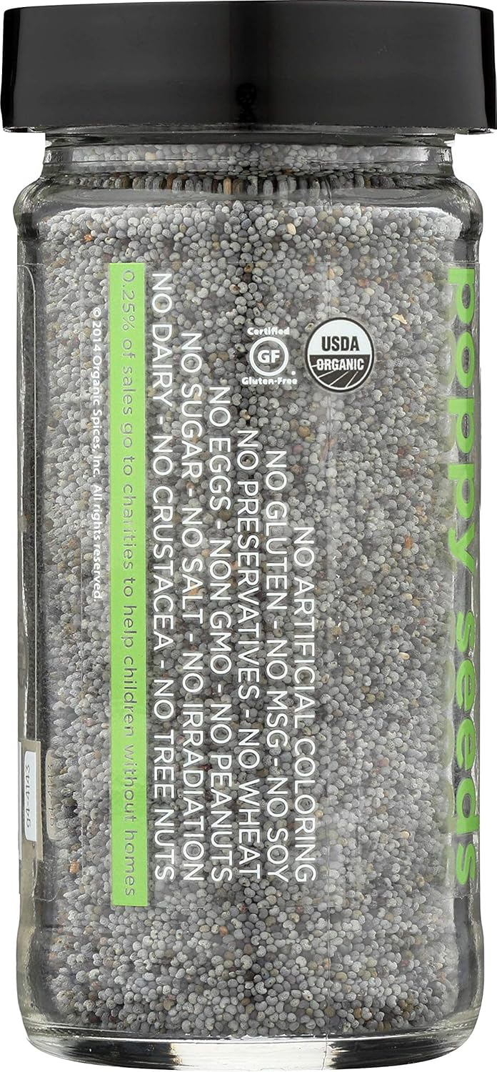 Organic Poppy Seed in a 2.2 OZ Jar by Spicely Organics