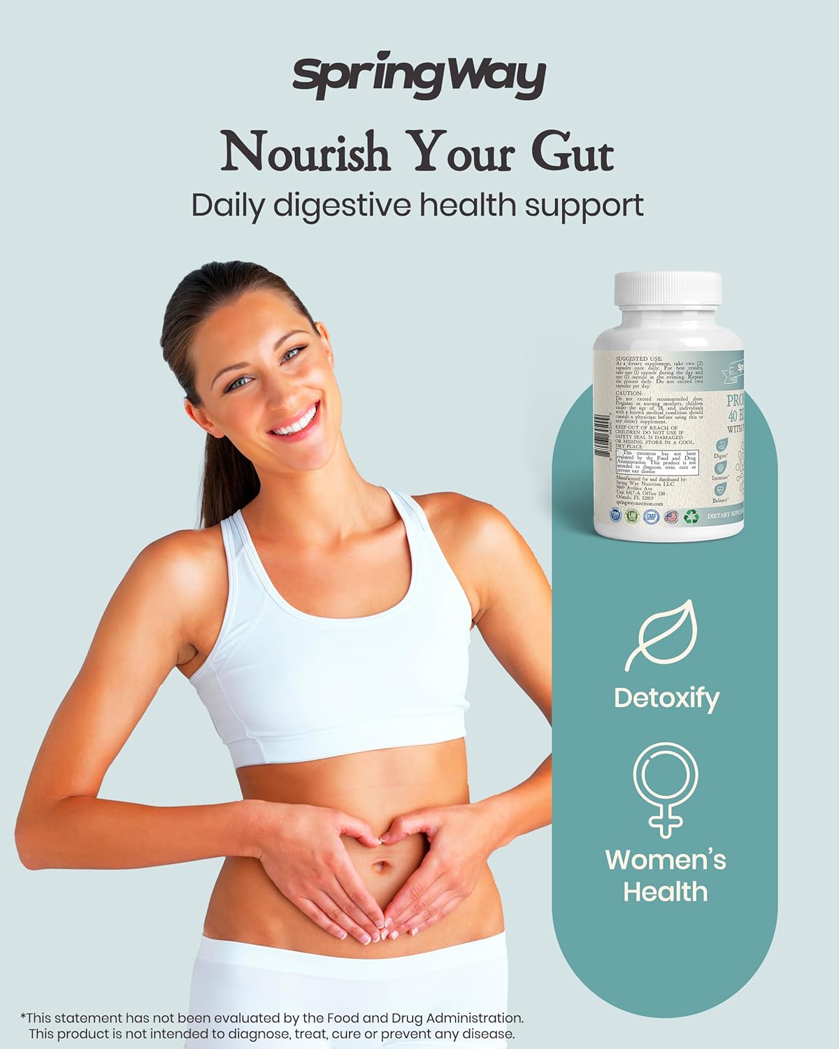 Organic Prebiotic Probiotic Supplement - 40 Billion CFU for Gut Health - Supports Digestion & Immune System - Non-GMO - 60 Veg Capsules for Men and Women