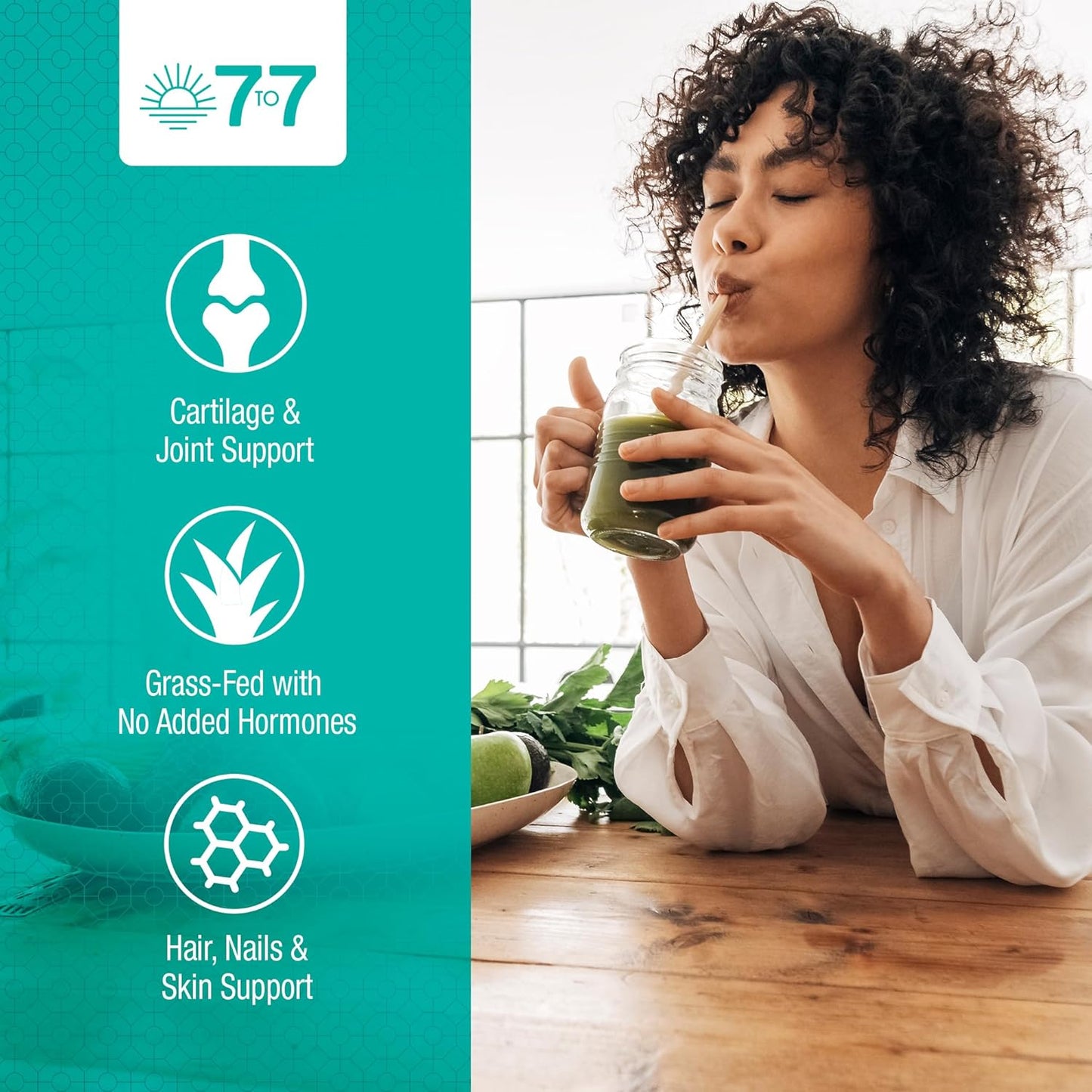 Organic Premium Collagen Peptide Powder with Hyaluronic Acid and Antioxidants for Radiant Skin, Hair, and Nails - Grass-Fed and Gluten-Free Formula
