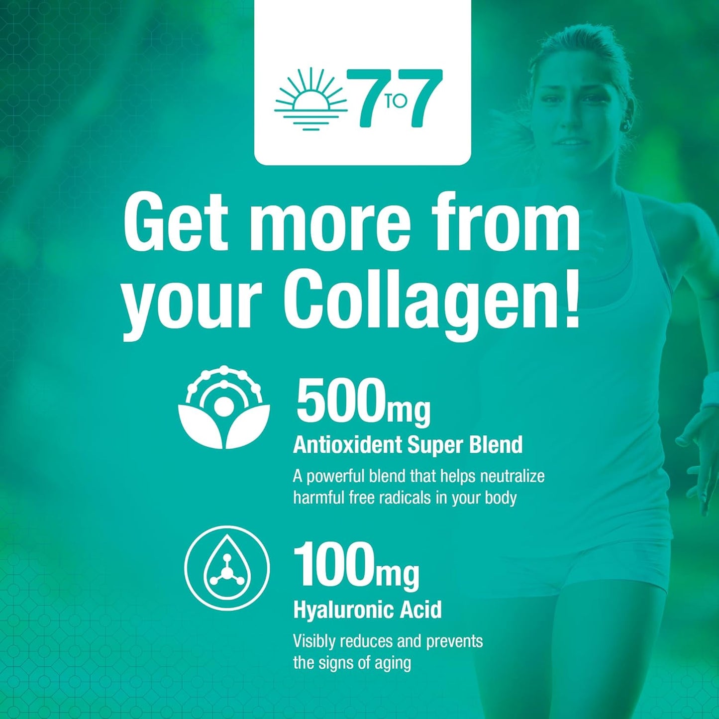 Organic Premium Collagen Peptide Powder with Hyaluronic Acid and Antioxidants for Radiant Skin, Hair, and Nails - Grass-Fed and Gluten-Free Formula