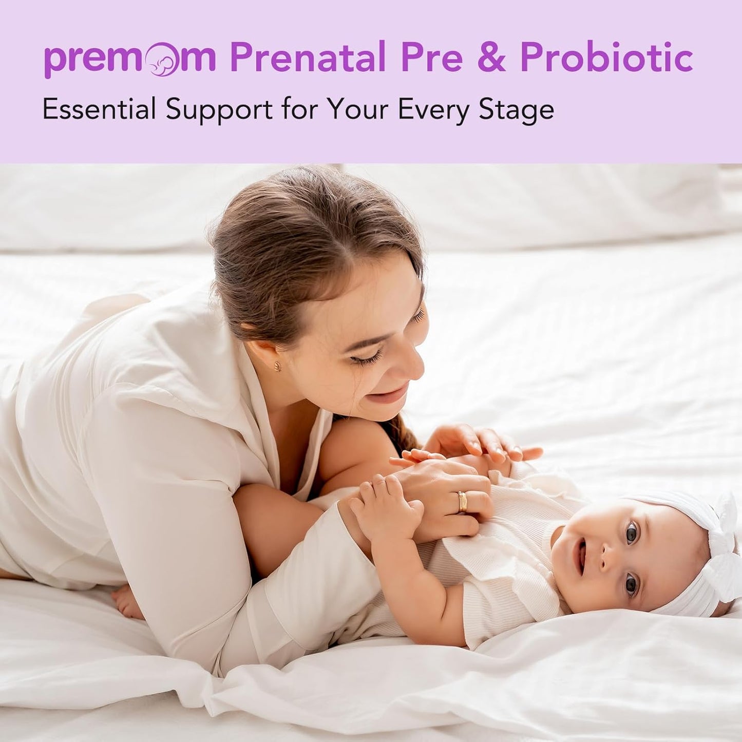 Organic Prenatal Prebiotics & Probiotics for Women - 30 Billion CFU, 18 Strains - Supports Digestive, Gut & Immune Health - Daily Capsules for Mom and Baby