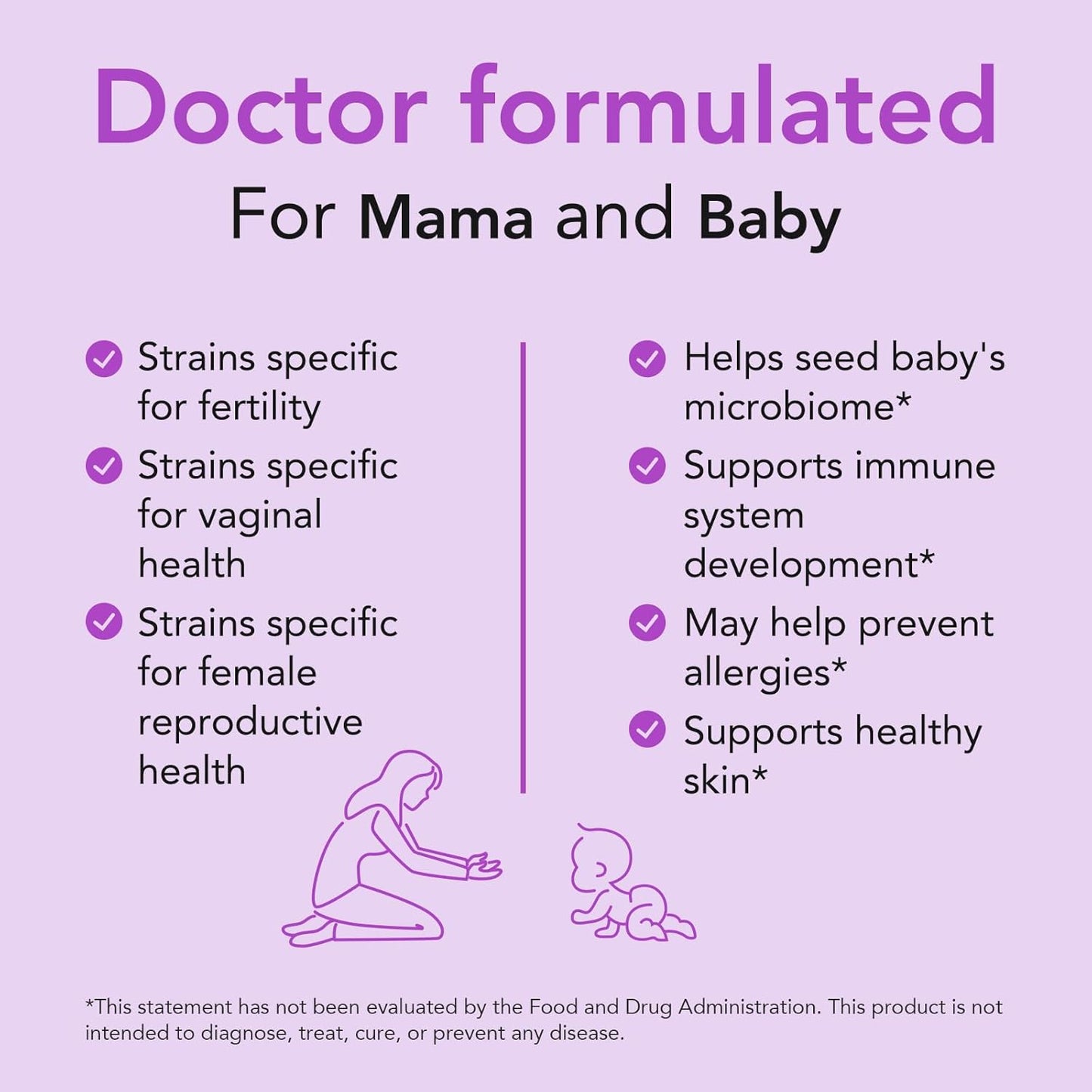 Organic Prenatal Prebiotics & Probiotics for Women - 30 Billion CFU, 18 Strains - Supports Digestive, Gut & Immune Health - Daily Capsules for Mom and Baby