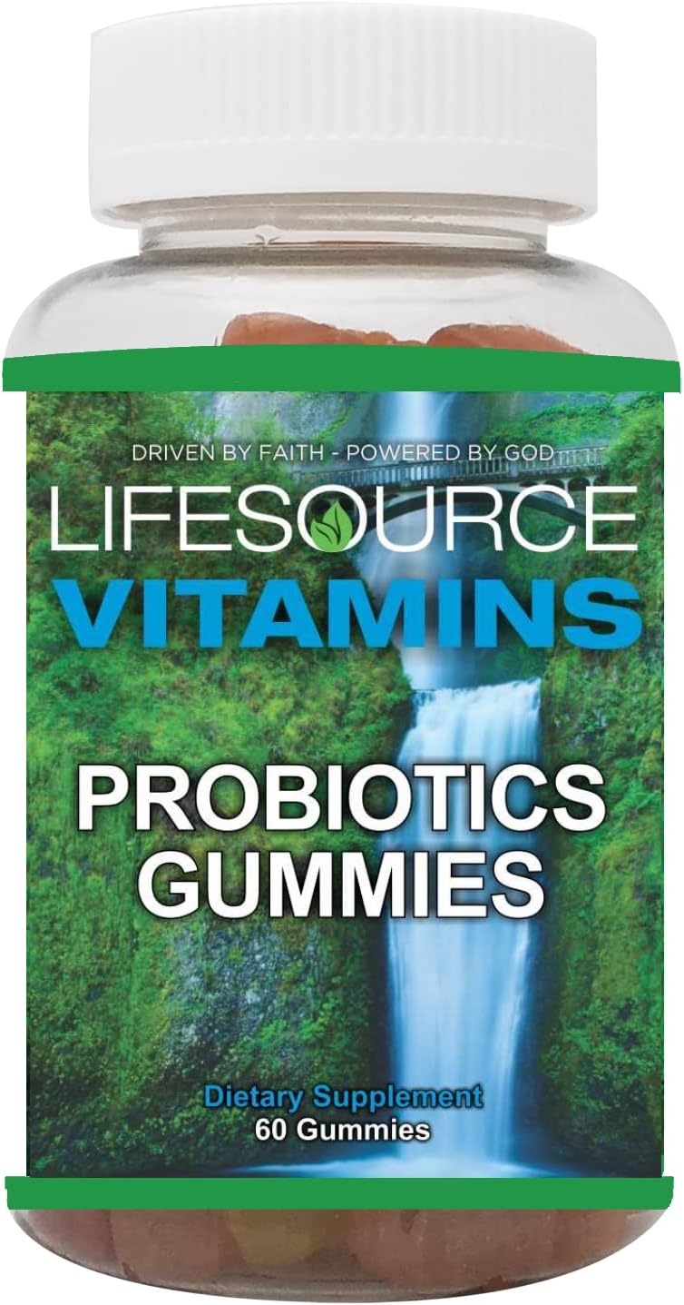 Organic Probiotic Gummies for All Ages - 60 Gummies by LifeSourceVitamins