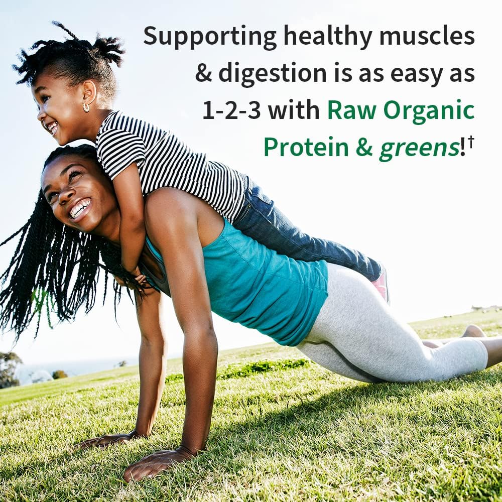 Organic Protein & Greens Vegan Powder for Women and Men, Plant-Based with Probiotics, Dairy & Gluten Free, Low Carb Shake