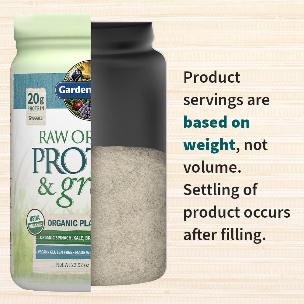 Organic Protein & Greens Vegan Powder for Women and Men, Plant-Based with Probiotics, Dairy & Gluten Free, Low Carb Shake