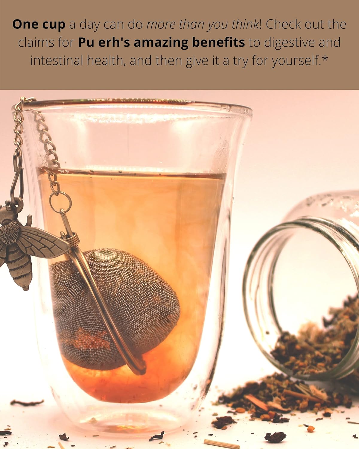 Organic Pu'er Tea Detox Cleanse with Ginger & Lemongrass for Colon Health