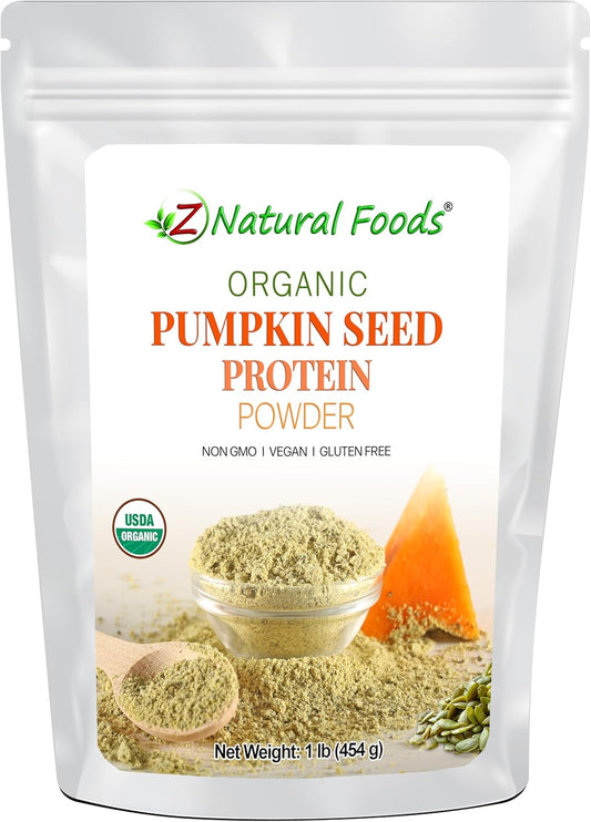 Organic Pumpkin Protein Powder - Cold Pressed, Unflavored, Unsweetened Superfood Supplement - Raw, Vegan, Gluten Free - 1 lb