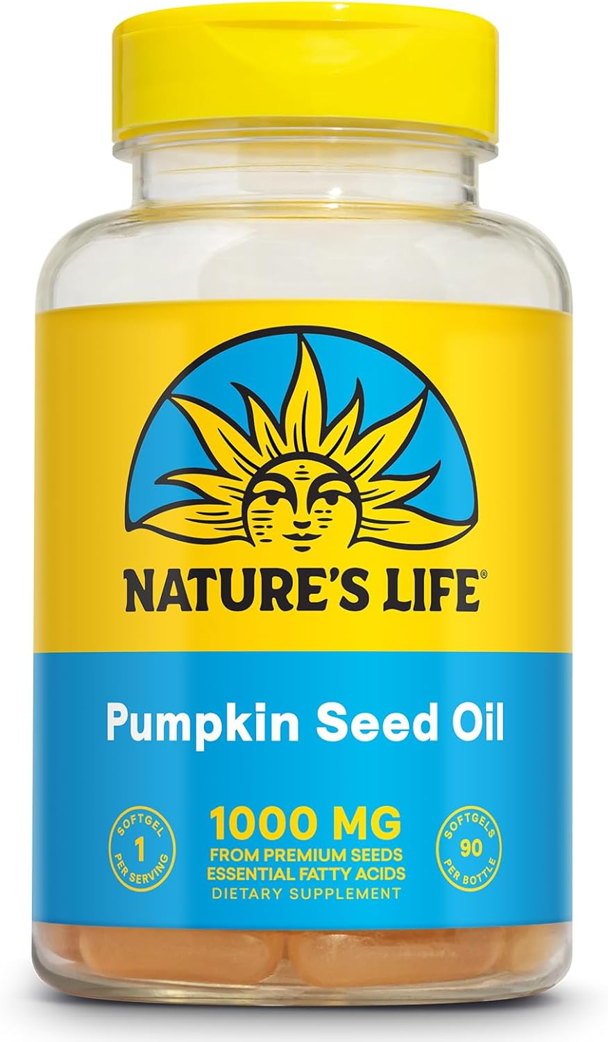 Organic Pumpkin Seed Oil Supplement - Rich in Omega 3, 6 Essential Fatty Acids and Antioxidants - Cold Pressed, Vegan Softgels - 90 Servings, 60-Day Guarantee