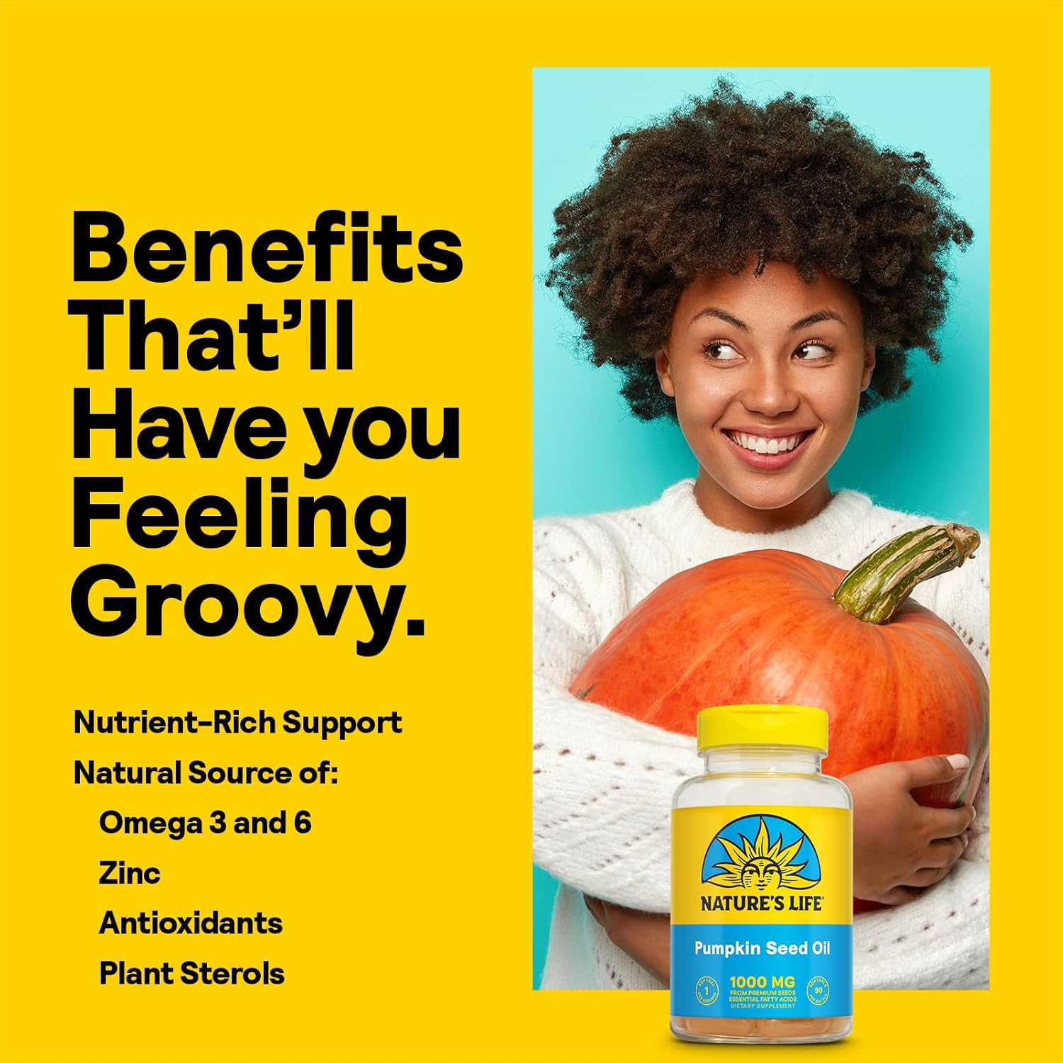 Organic Pumpkin Seed Oil Supplement - Rich in Omega 3, 6 Essential Fatty Acids and Antioxidants - Cold Pressed, Vegan Softgels - 90 Servings, 60-Day Guarantee