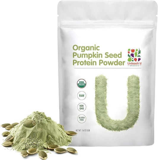 Organic Pumpkin Seed Protein Powder 16 oz - Boosts Immune System, Plant-Based, Non-GMO, Vegan, No Artificial Sweeteners
