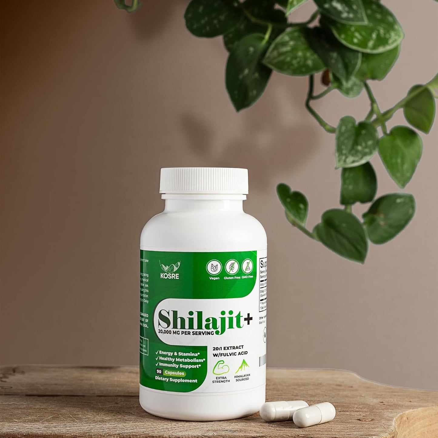 Organic Pure Himalayan Shilajit Capsules 10000mg - 90 Count | Boost Energy & Immune Support | High Potency with Fulvic Acid & Trace Minerals | 3rd Party Tested