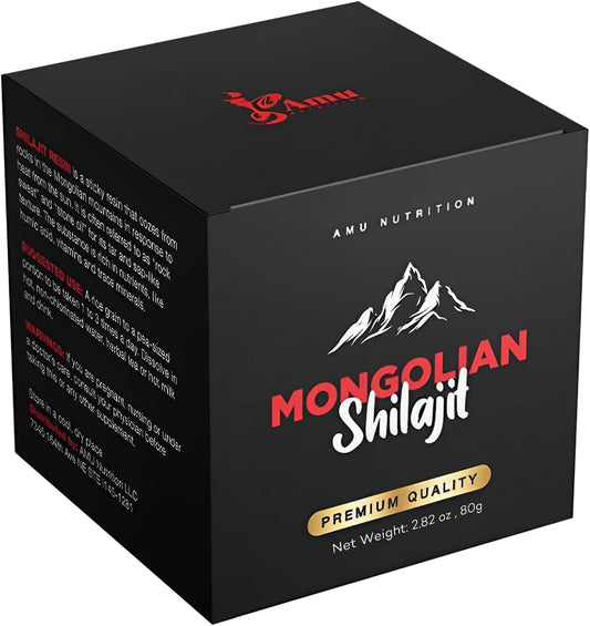 Organic Pure Himalayan Shilajit from Mongolia - Rich in Fulvic Acid Trace Minerals - 80g