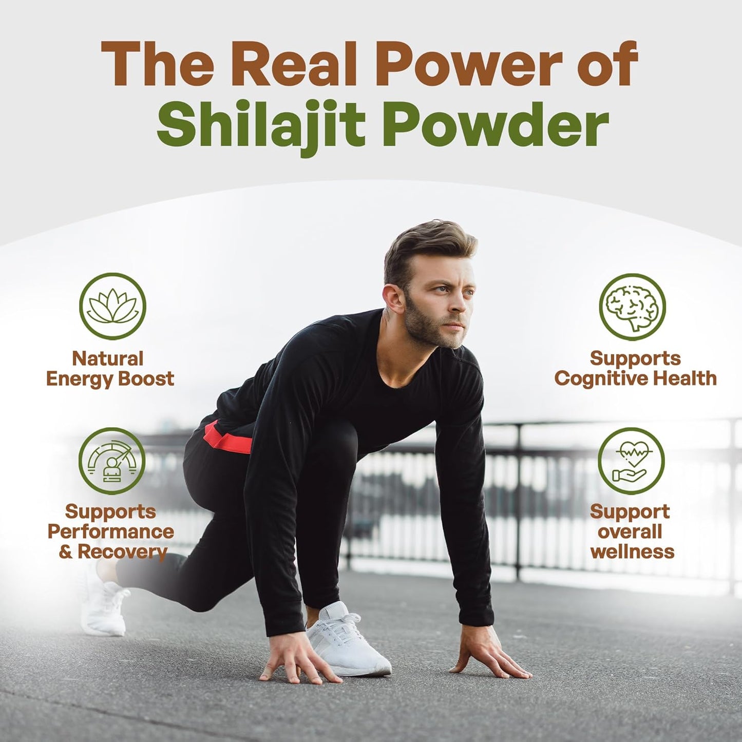 Organic Pure Himalayan Shilajit Powder with 40% Fulvic Acid and Trace Minerals - 4oz Jar