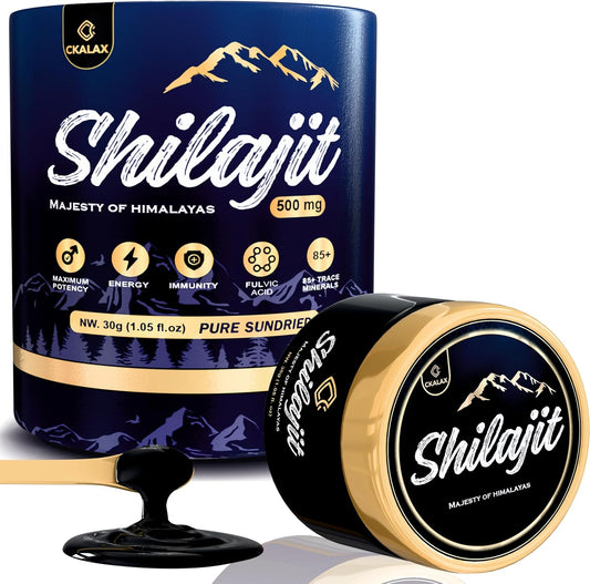 Organic Pure Himalayan Shilajit Resin Supplement | Rich in 85+ Trace Minerals & 67% Fulvic Acid | Boost Energy, Vitality, Detox | Vegan, Non-GMO | Lab Tested | 30g