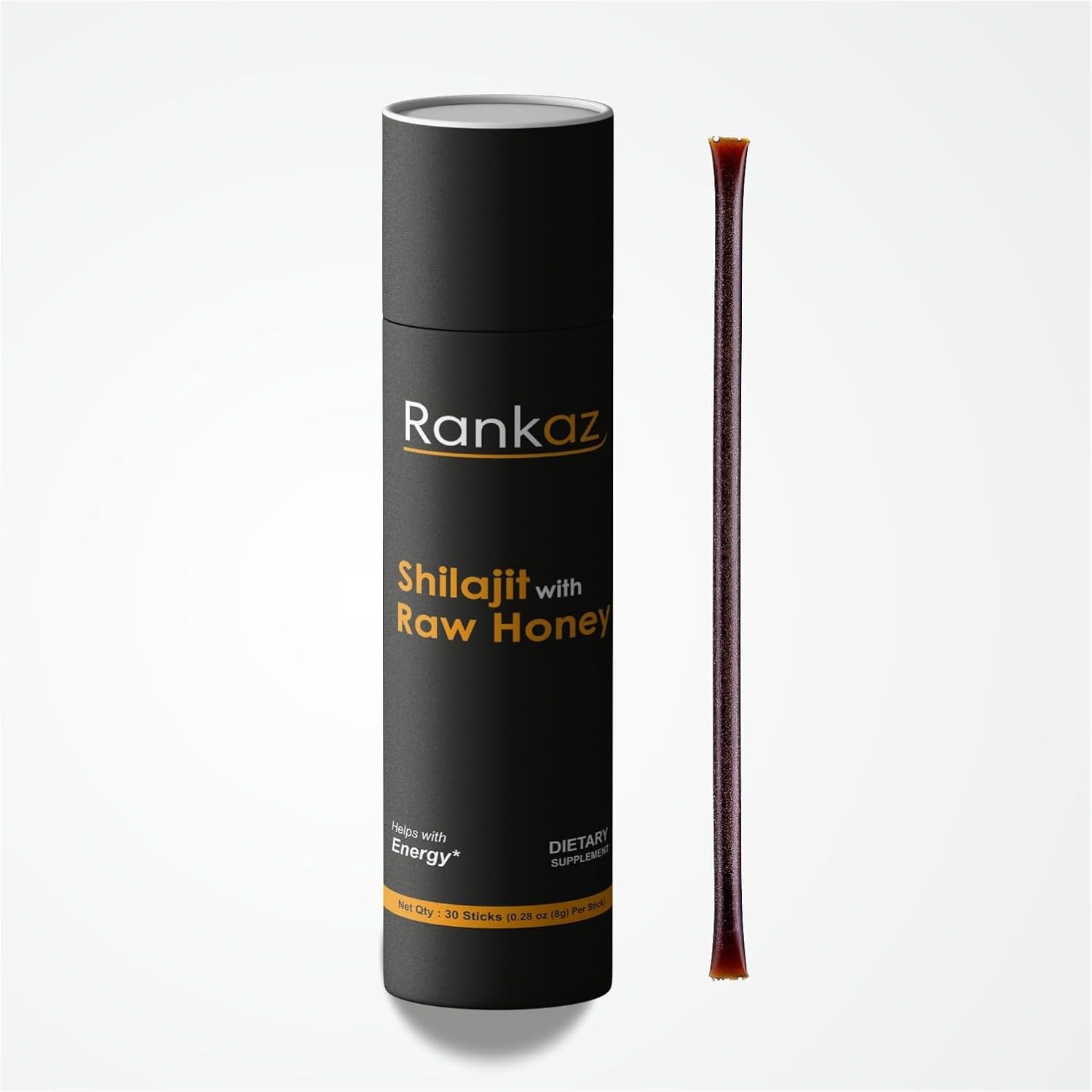 Organic Rankaz Shilajit Honey Sticks with Fulvic Acid and Minerals - 30 Sticks, Natural Shilajit Honey
