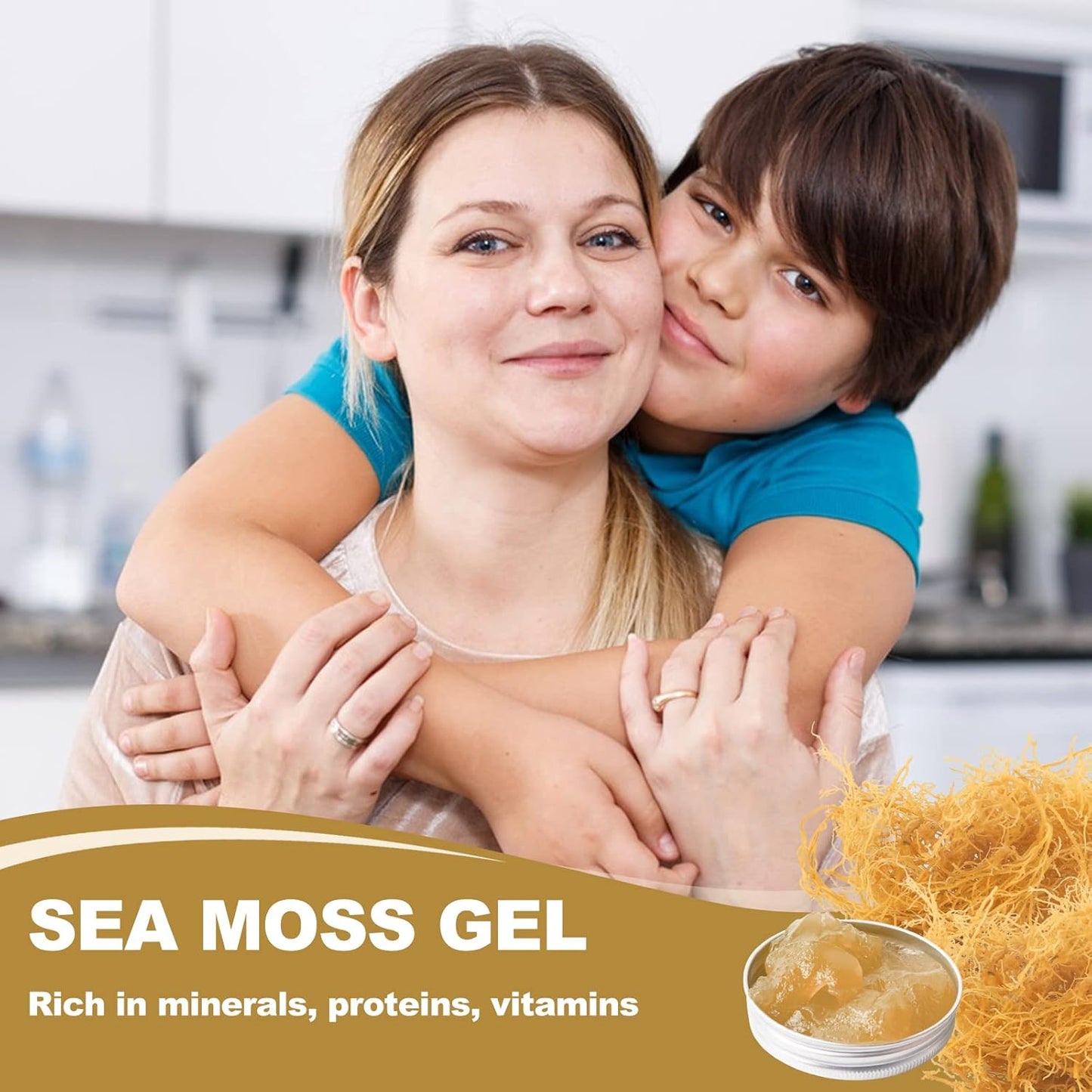 Organic Raw Sea Moss Gel 18.5oz for Immune & Digestive Support - Flavored Irish Seamoss with Vitamins & Minerals