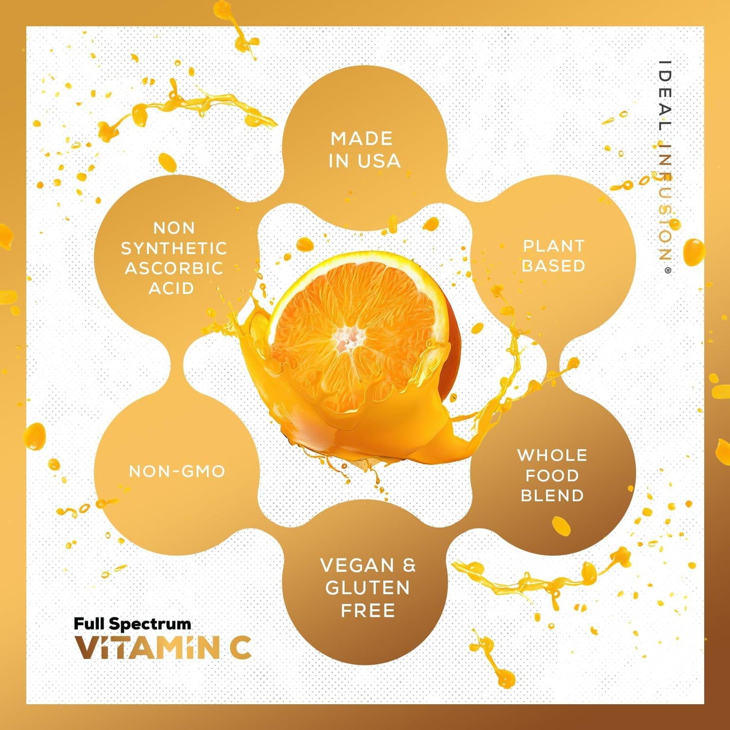 Organic Raw Whole Food Vitamin C Complex with Bioflavanoids - 60 Servings, No Synthetic Ascorbic Acid