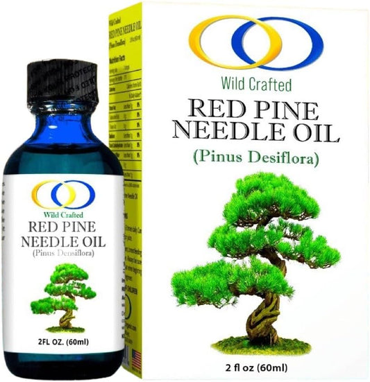 Organic Red Pine Needle Oil 2oz - Immune Support Drops - BioActive Cell & DNA Boost - Vegan Body Cleanse - Longevity Oil