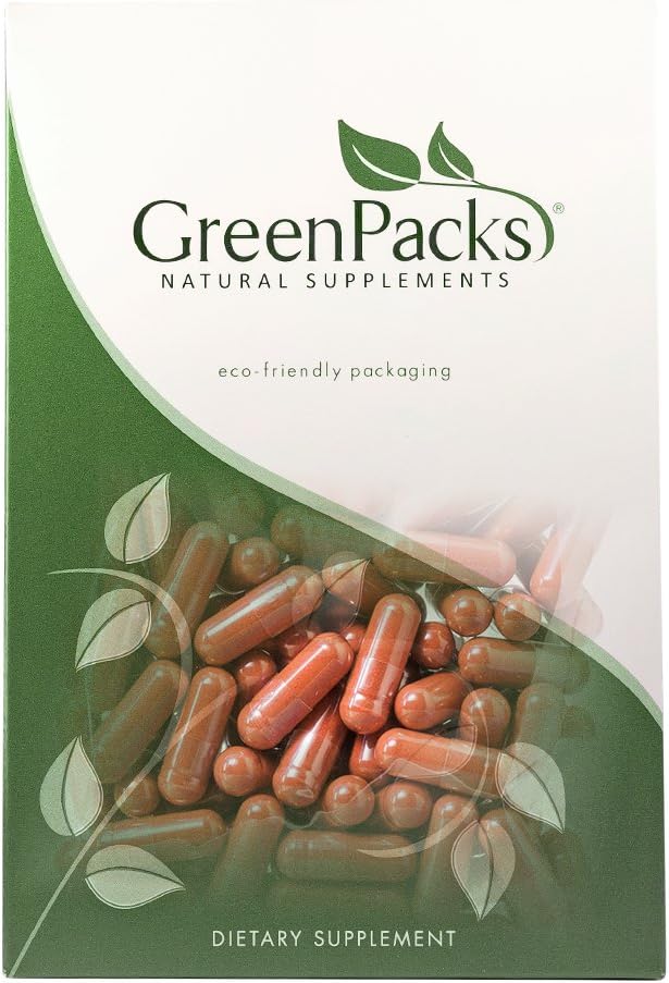Organic Red Yeast Rice Supplement - 1200 mg per Serving - GreenPacks® - 90 Capsules