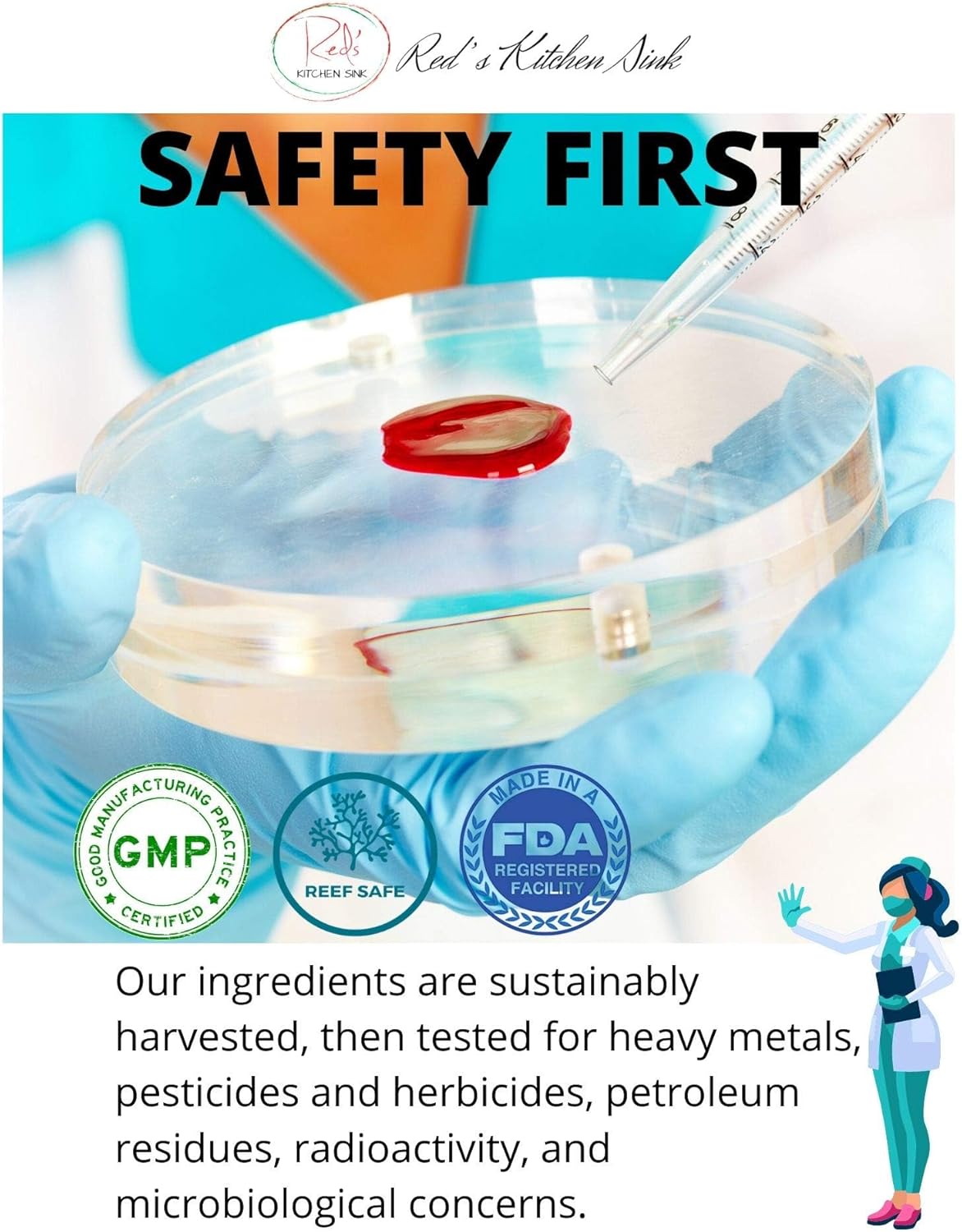 Organic Red's Kitchen Sink Cell Fuel 102 Sea Moss Capsules with Irish Sea Moss, Bladderwrack, and Burdock Root - 120 Pills per Jar, 60 Servings