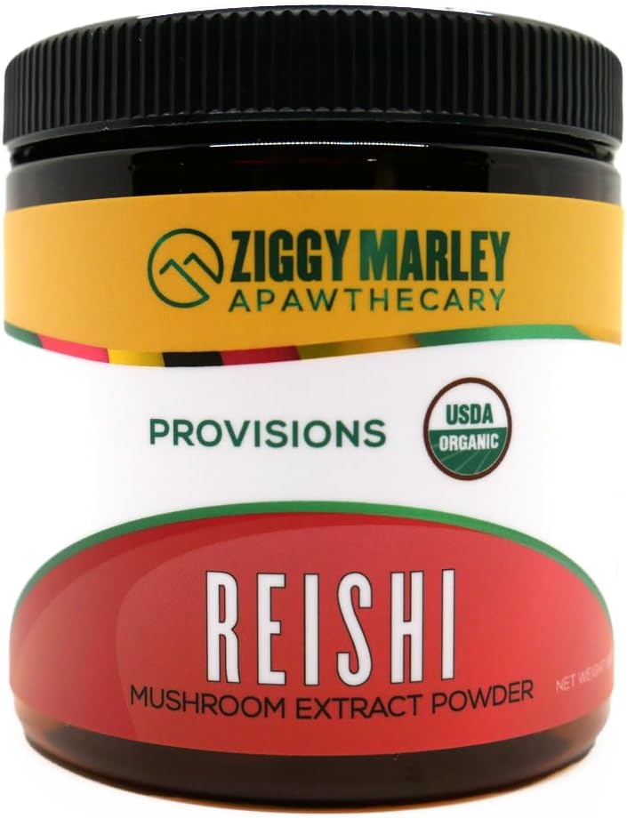 Organic Reishi Mushroom Powder for Pets - Supports Liver, Kidney & Heart - 90g Fruiting Body Extract - Ziggy Marley's ZMA PETS