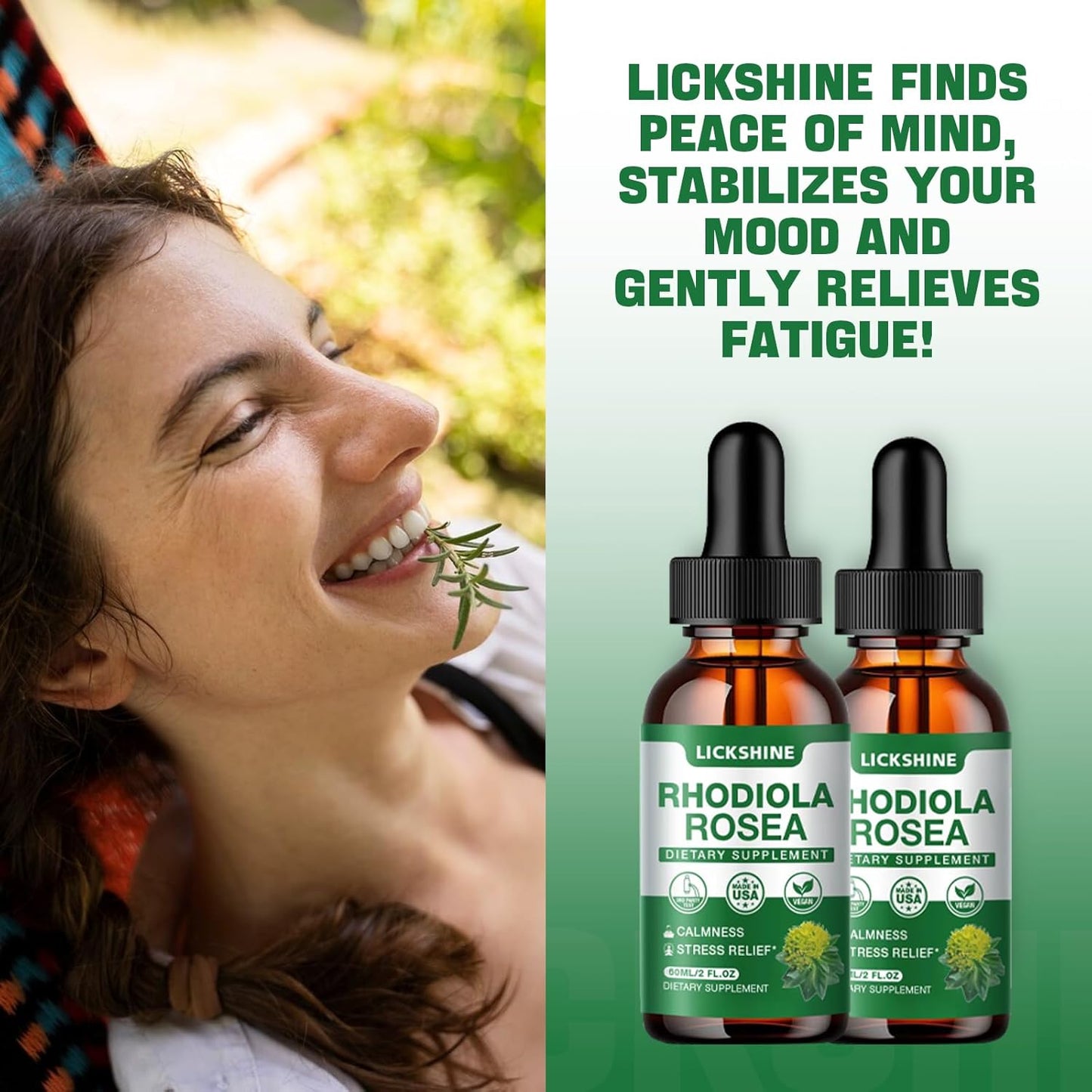 Organic Rhodiola Rosea Tincture 2 Pack - 2000MG Liquid Drops Supplement for Stress, Mood, Energy & Brain Support - Sugar Free - 4 Fl Oz