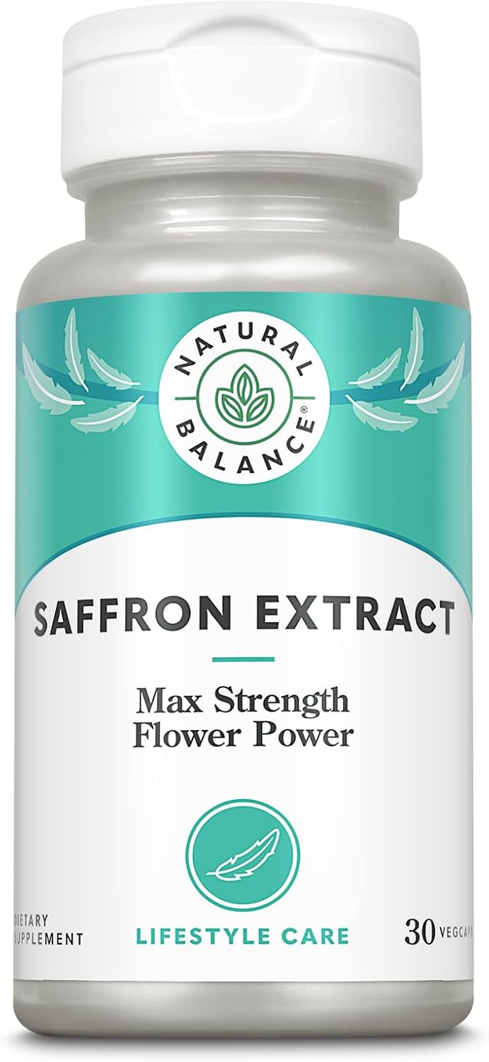 Organic Saffron Extract Capsules - 30 Count Bottle for Natural Balance and Wellness