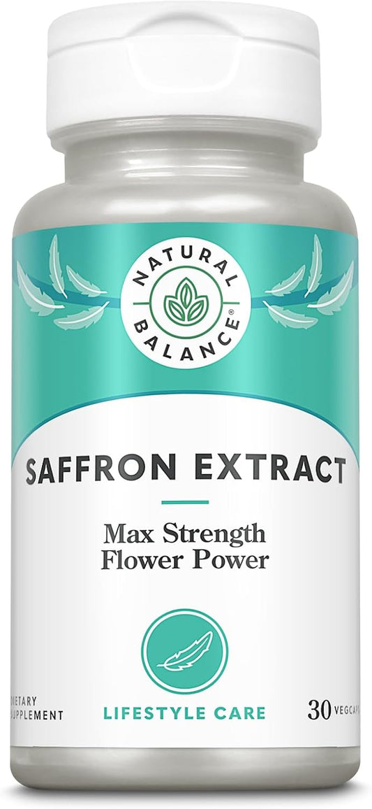 Organic Saffron Extract Capsules - 30 Count Bottle for Natural Balance and Wellness