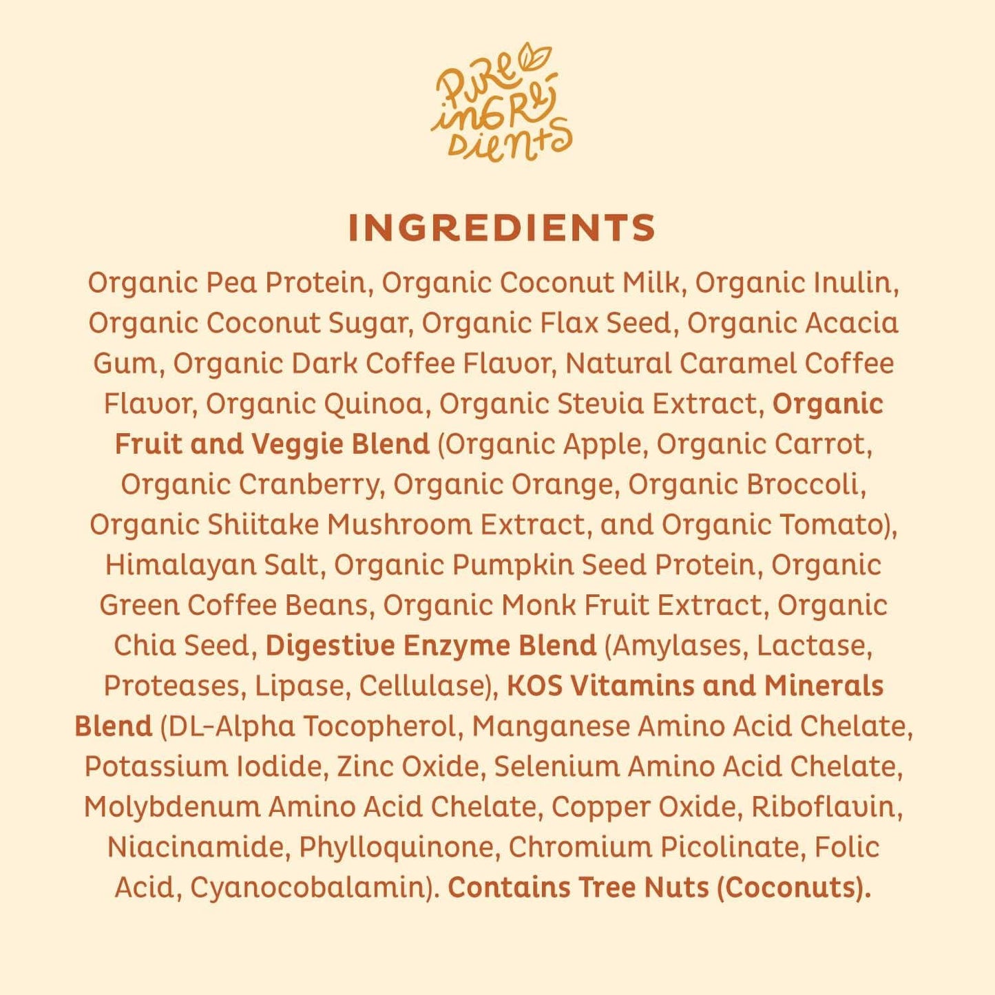 Organic Salted Caramel Coffee Vegan Protein Powder - Low Carb Pea Blend, Rich in Vitamins & Minerals - Keto, Dairy Free Meal Replacement - 15 Servings for Men & Women