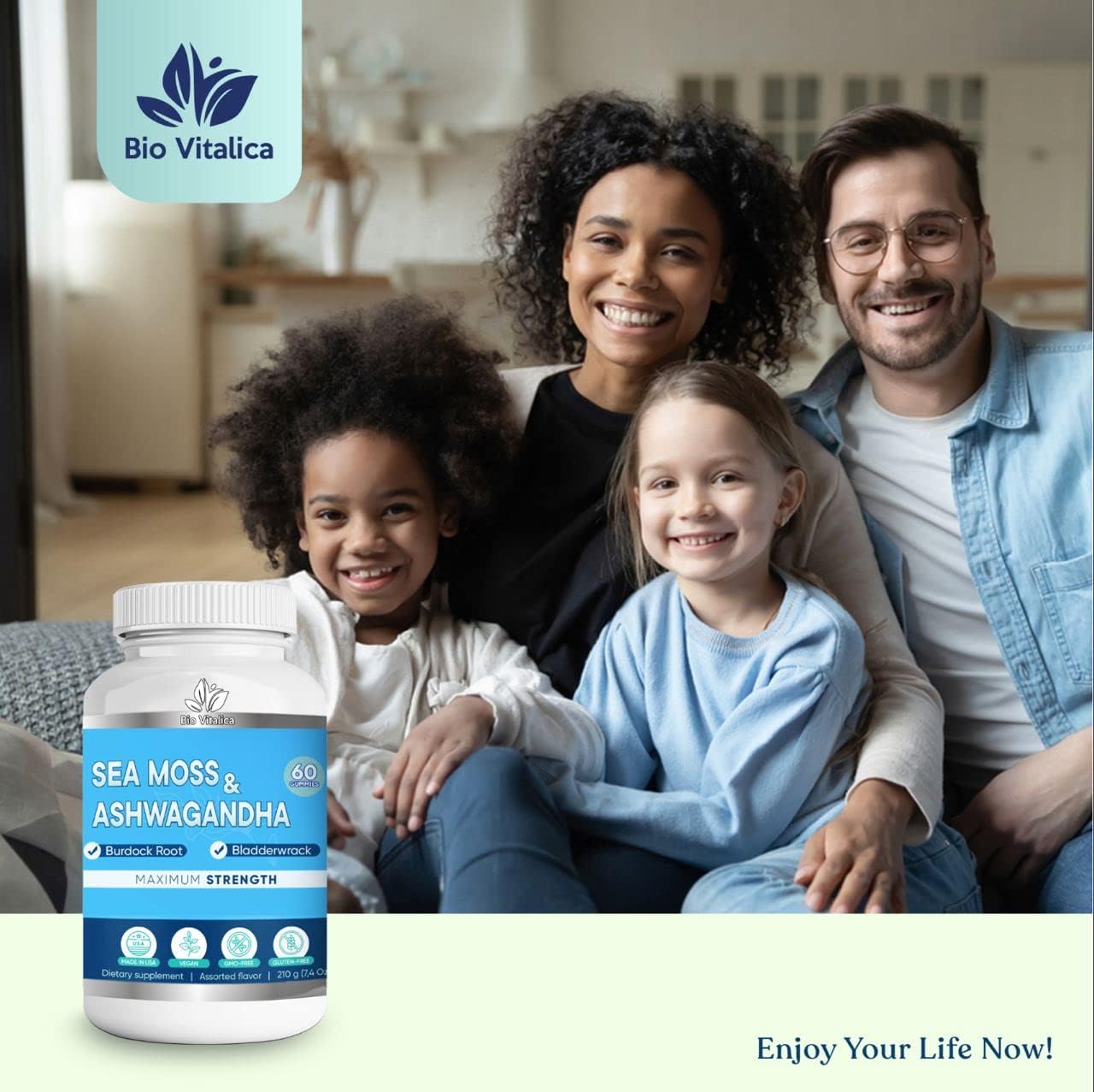 Organic Sea Moss and Ashwagandha Gummies for Energy and Immunity - 60 Vegan Supplements for Men and Women - BoostGo Australia