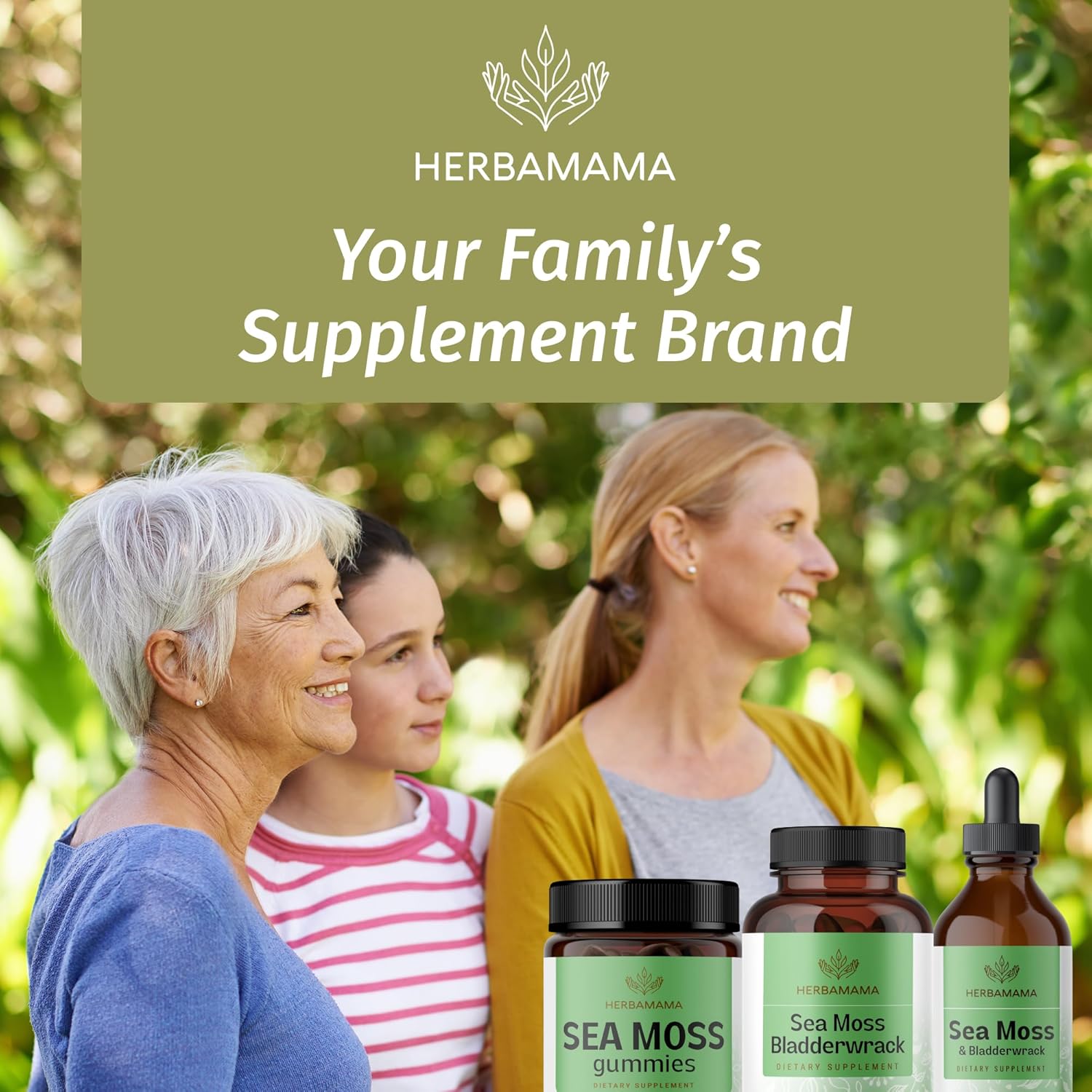 Organic Sea Moss and Bladderwrack Capsules - 1600mg Immune Support Blend - Vegan, Non-GMO Supplement for Overall Health - 100 Capsules