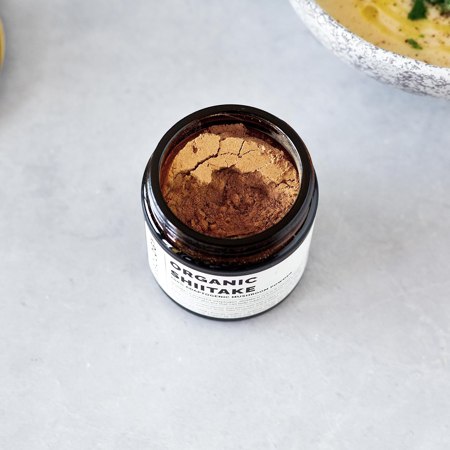 Organic Shiitake Mushroom Powder: Immunity & Energy Boost - 50 Servings - 11% Beta-glucans - Lentinula edodes - Small Batch - Vegan & Non-GMO