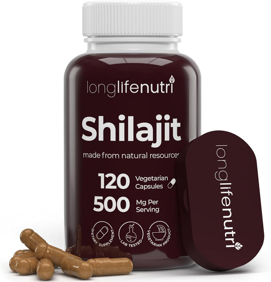 Organic Shilajit Extract Capsules with 15% Fulvic Acid - 120 Vegetarian Capsules, 4 Month Supply, Made in USA, Gluten Free, Non-GMO Supplement for Vitality & Mental Clarity - BoostGo Australia