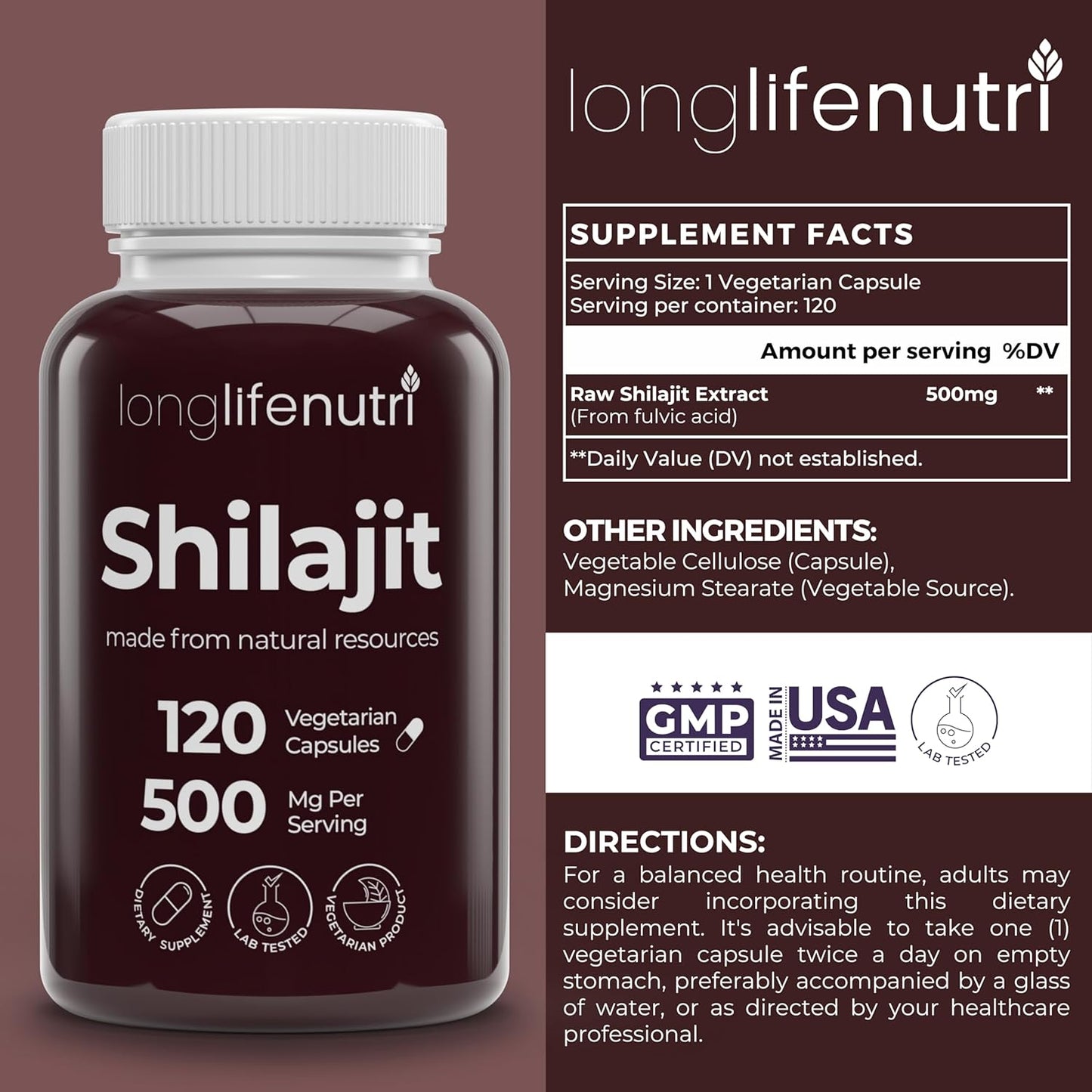 Organic Shilajit Extract Capsules with 15% Fulvic Acid - 120 Vegetarian Capsules, 4 Month Supply, Made in USA, Gluten Free, Non-GMO Supplement for Vitality & Mental Clarity - BoostGo Australia