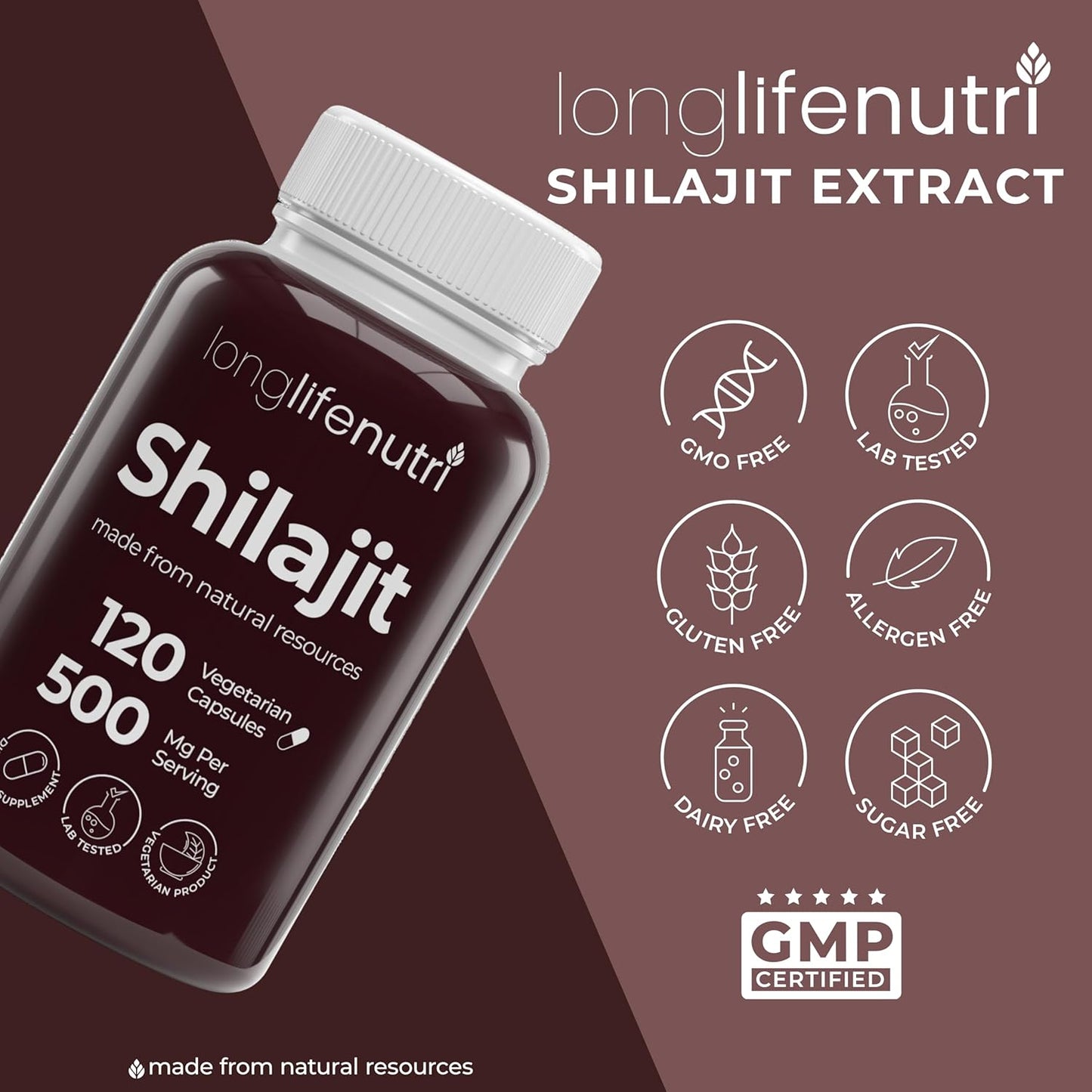 Organic Shilajit Extract Capsules with 15% Fulvic Acid - 120 Vegetarian Capsules, 4 Month Supply, Made in USA, Gluten Free, Non-GMO Supplement for Vitality & Mental Clarity - BoostGo Australia