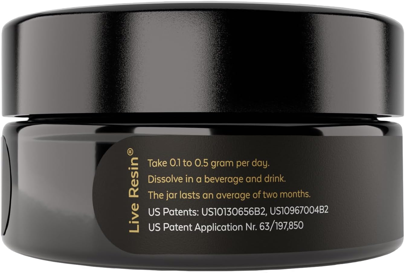 Organic Shilajit Supplement with True Gold Content | Pürblack® Live Resin Shilajit - High Bioavailability, Rich in Minerals & Antioxidants | Made in USA (60 Servings)