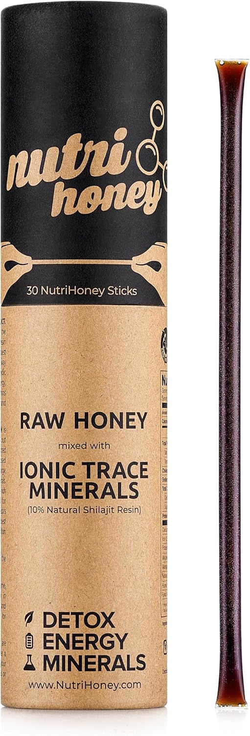 Organic Shilajit Supplements Combo: Capsules & Honey Sticks (1-2 Months Supply)