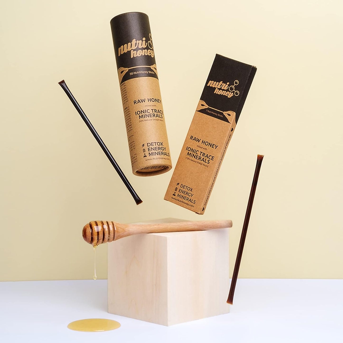 Organic Shilajit Supplements Combo: Capsules & Honey Sticks (1-2 Months Supply)