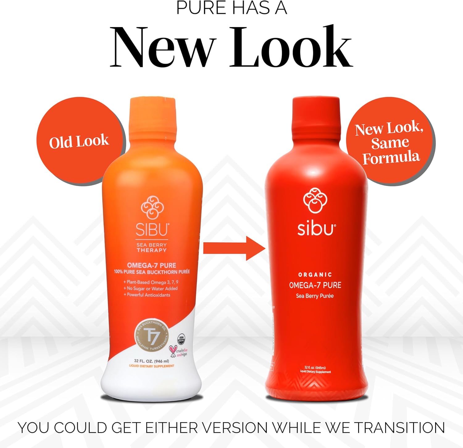 Organic Sibu Omega 7 Pure Sea Buckthorn Juice - 32 oz, Boosts Immunity, Cardiovascular Health, Skin, Hair, Nails