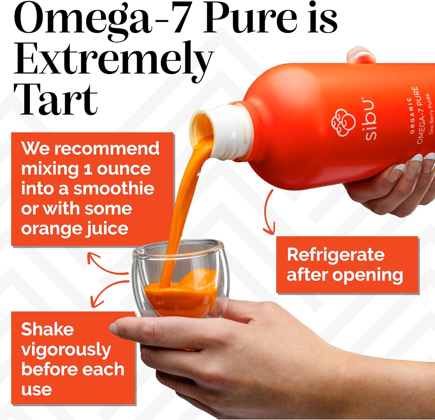Organic Sibu Omega 7 Pure Sea Buckthorn Juice - 32 oz, Boosts Immunity, Cardiovascular Health, Skin, Hair, Nails