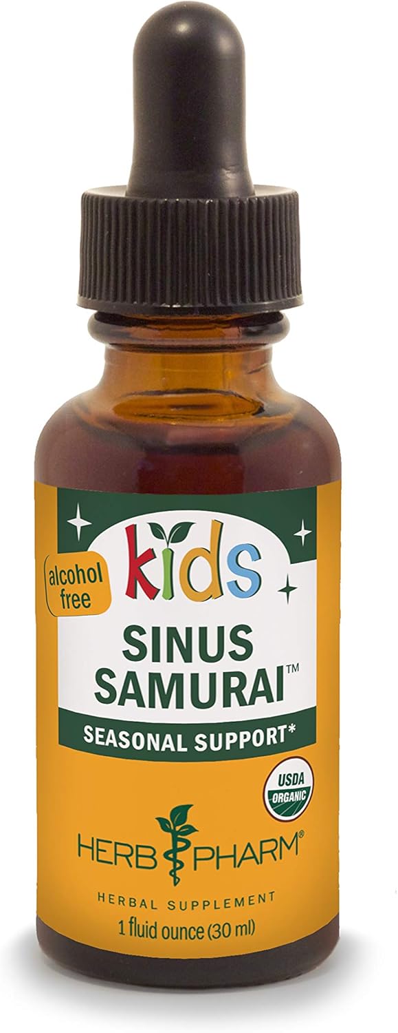 Organic Sinus Samurai & Immune Fortifier Herbal Formulas for Kids - 1 Fl Oz