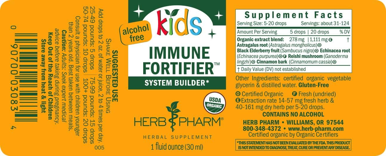 Organic Sinus Samurai & Immune Fortifier Herbal Formulas for Kids - 1 Fl Oz