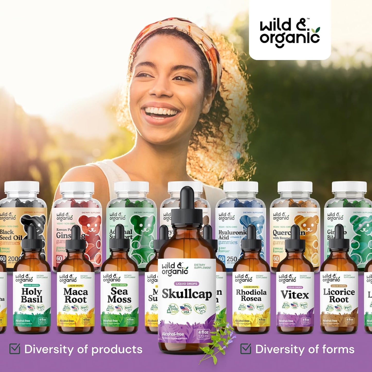 Organic Skullcap Herb Tincture for Mood Support - Relaxing Liquid Extract Drops - Vegan & Sugar-Free - 4 fl oz