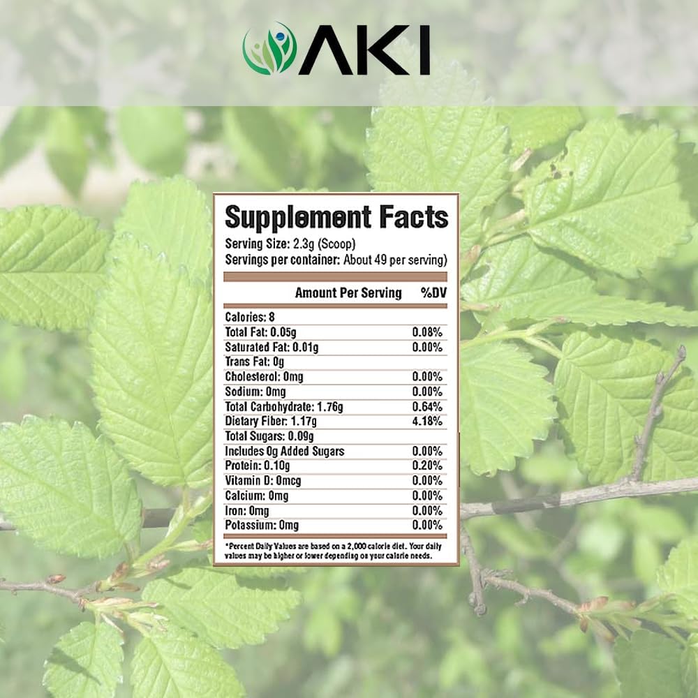 Organic Slippery Elm Bark Powder - Plant-Based Protein for Digestive Wellness & Throat Comfort - Vegan, Gluten-Free, Non-GMO (4oz/113g)