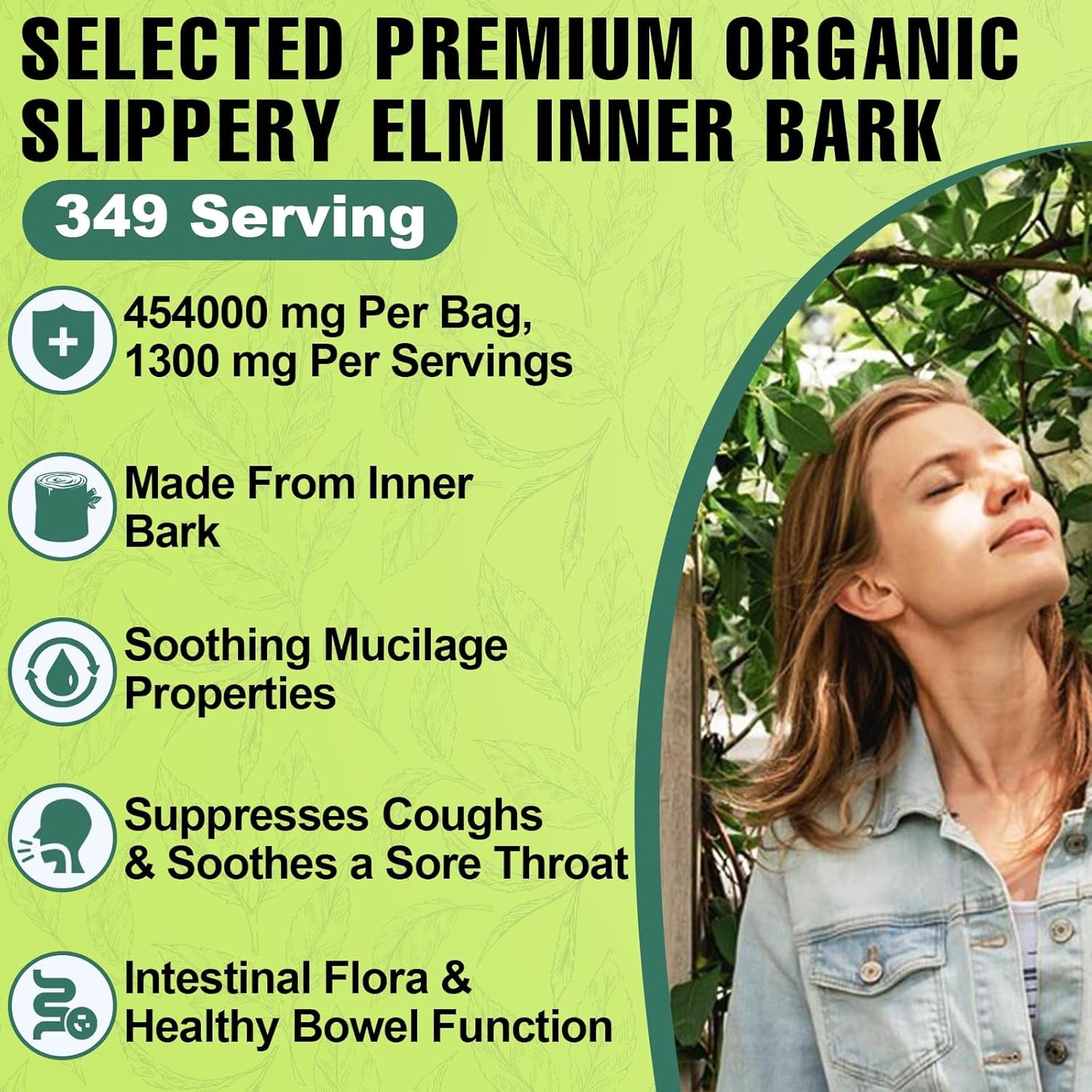 Organic Slippery Elm Powder - 14 Packs of Inner Bark Made Heucves Slippery Elm Bark