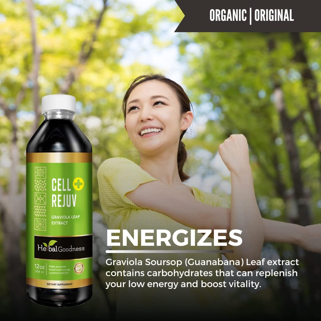 Organic Soursop Extract 12oz - 15X Concentrate, Promotes Cell Renewal, Immunity Boost, Sleep Support - Kosher - USA Made