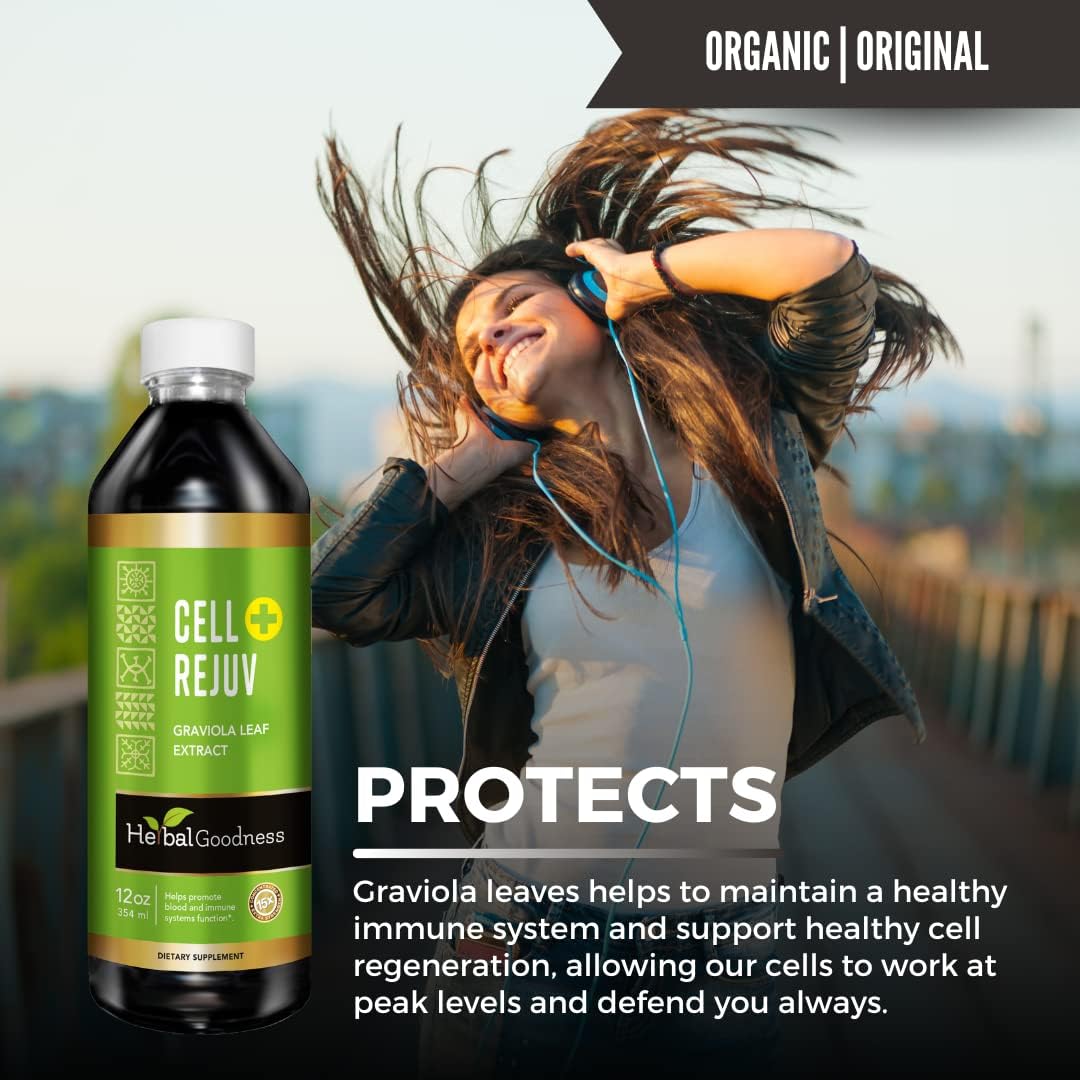 Organic Soursop Extract 12oz - 15X Concentrate, Promotes Cell Renewal, Immunity Boost, Sleep Support - Kosher - USA Made