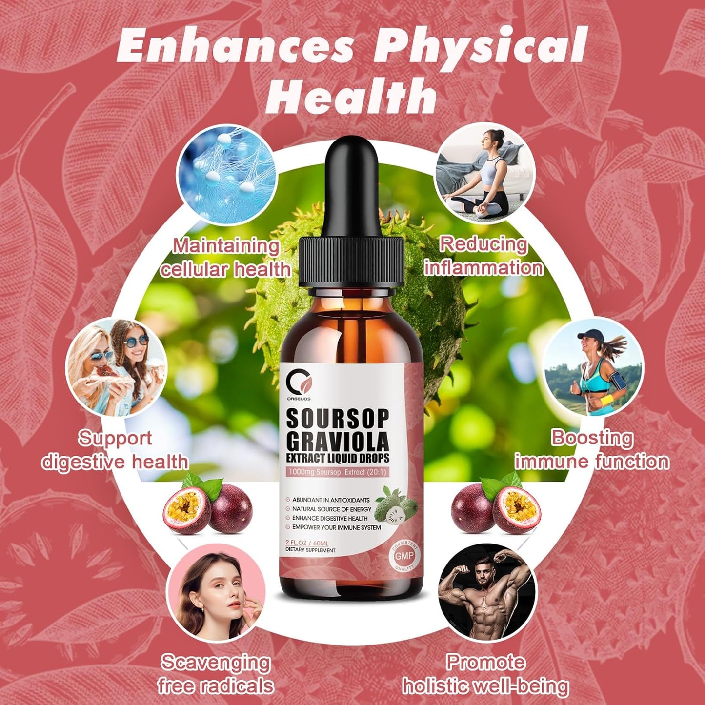Organic Soursop Gummies and Liquid Drops Bundle - Natural and Delicious Soursop Supplements