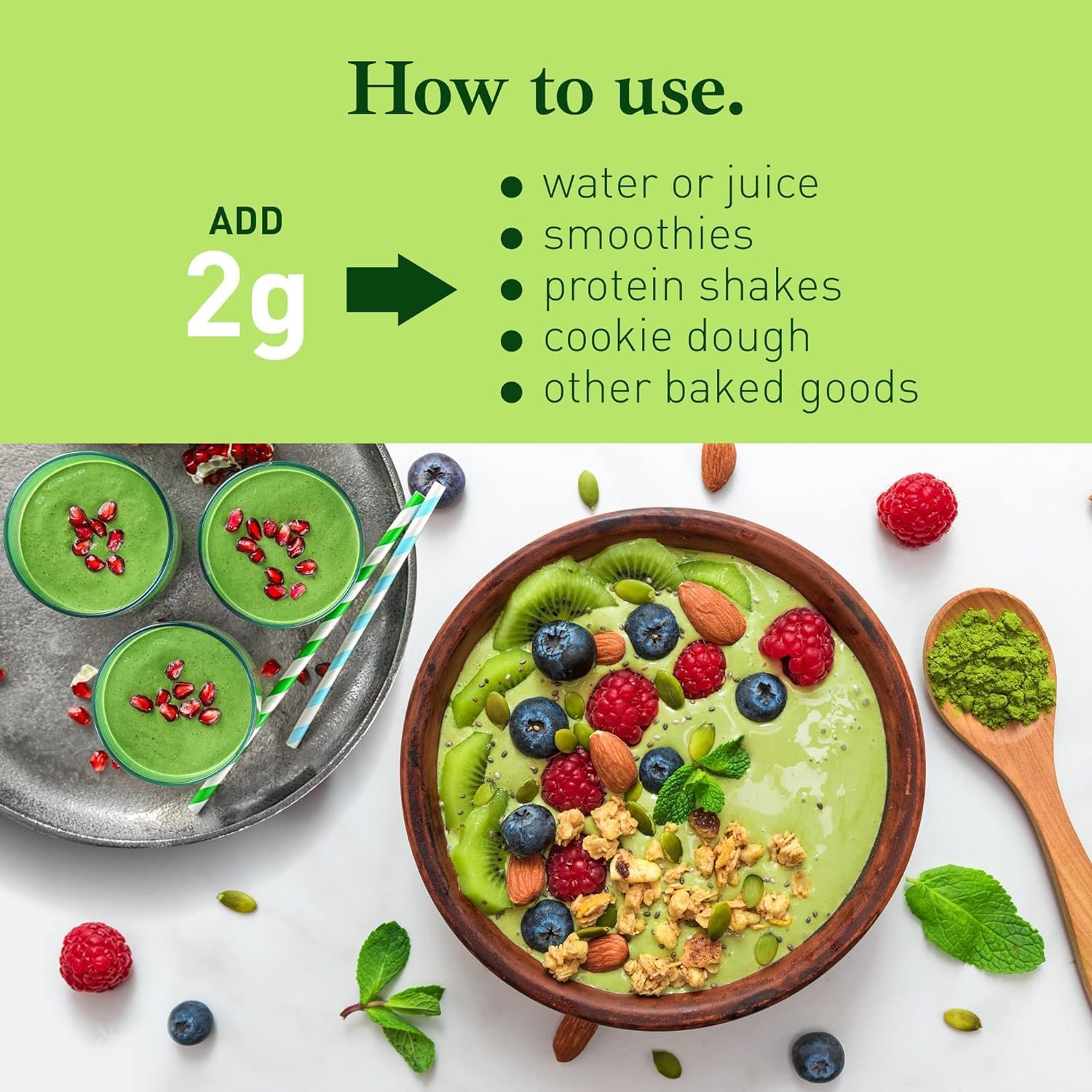 Organic Spirulina and Chlorella Powder 50/50 Mix - 3 Month Supply - Vegan & Non-GMO Blend